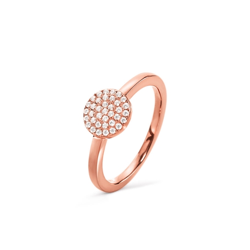 Discus Rose Gold Plated Small Ring-